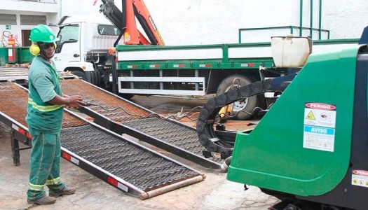 [Furo direcional para instalação de tubulação de gás]